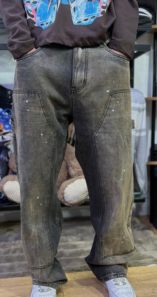 Jeans Baggy Grey Cargo Paint