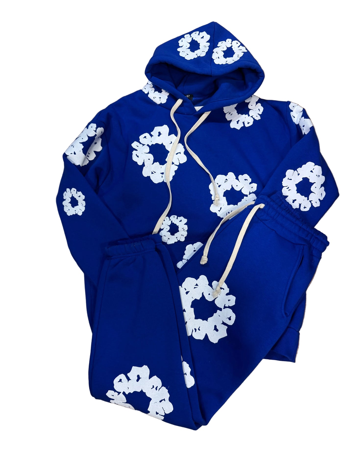 completo fiorato, interno felpato