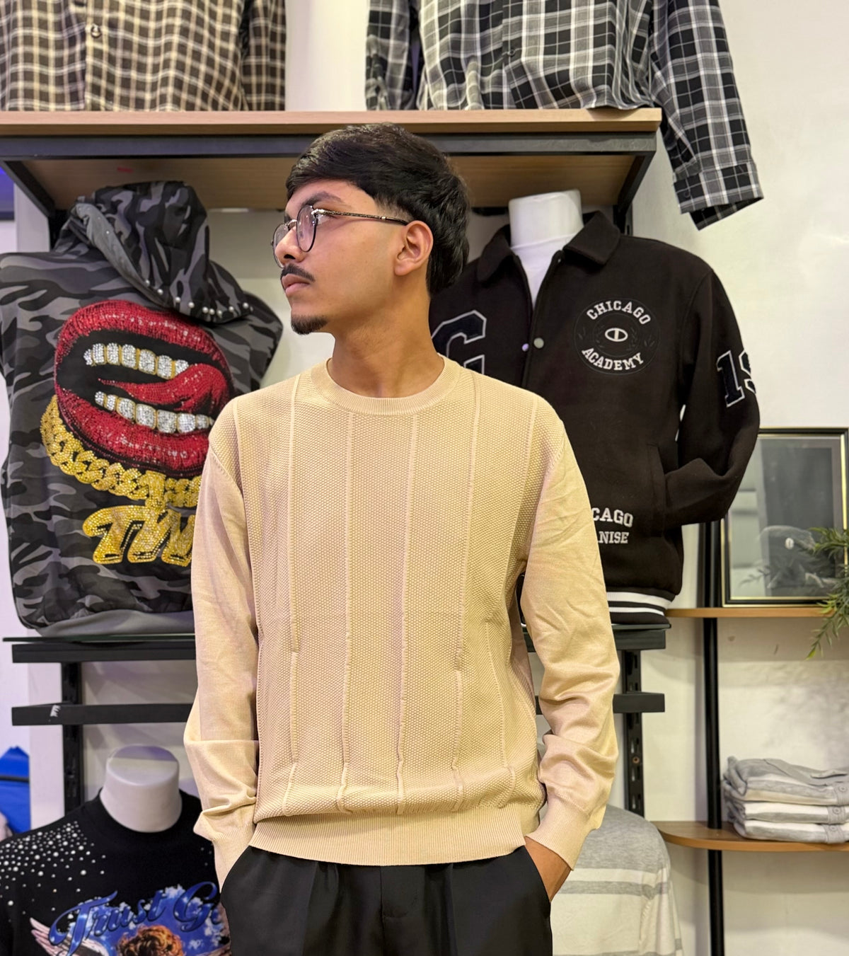 maglione girocollo 3 colori