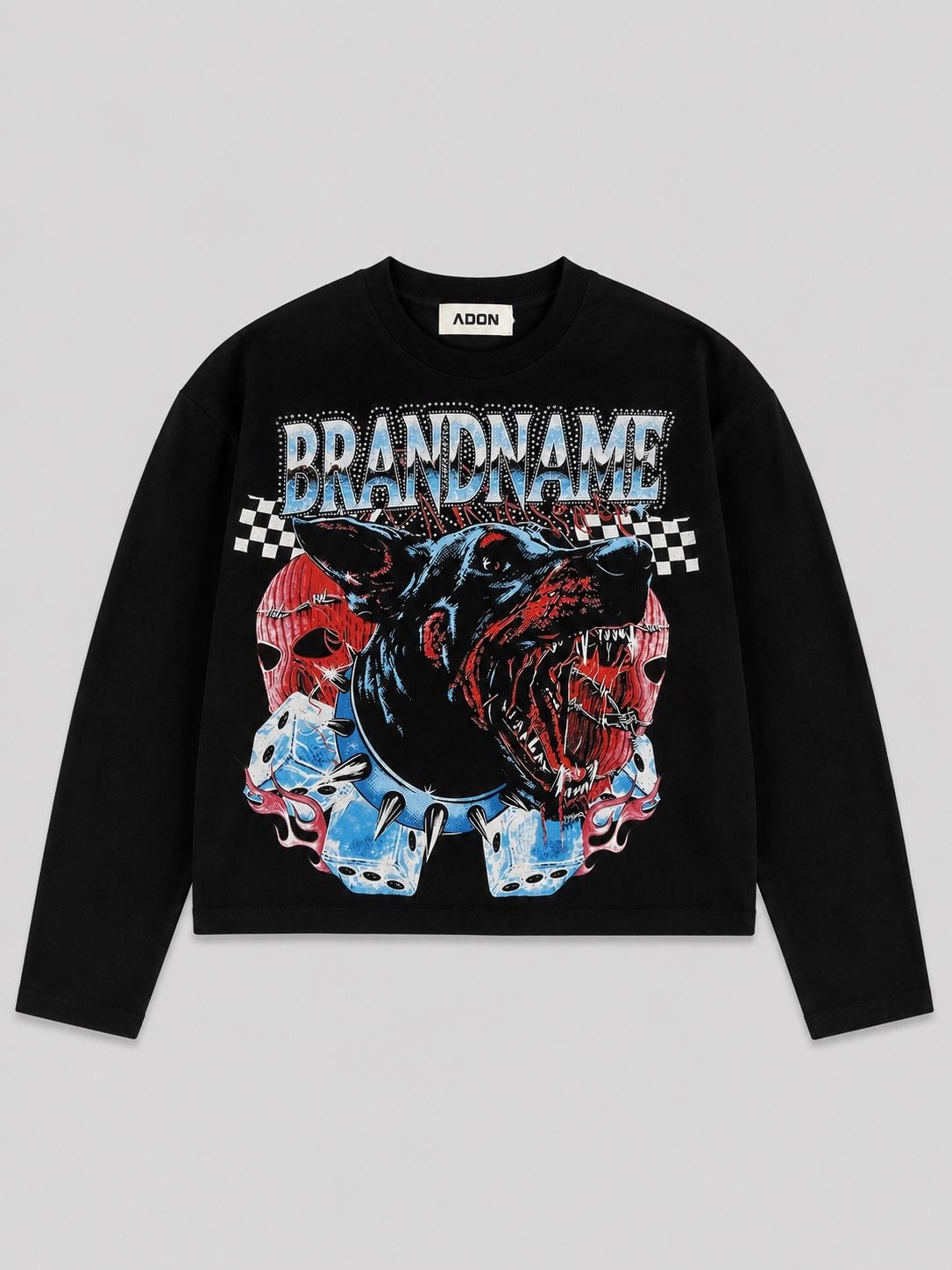 LONGSLEELVE BRANDNAME MORO E NERO