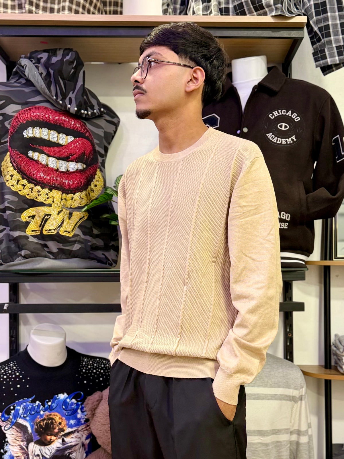 maglione girocollo 3 colori