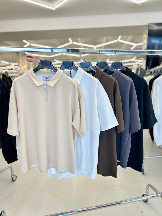 Polo Oversize con zip
