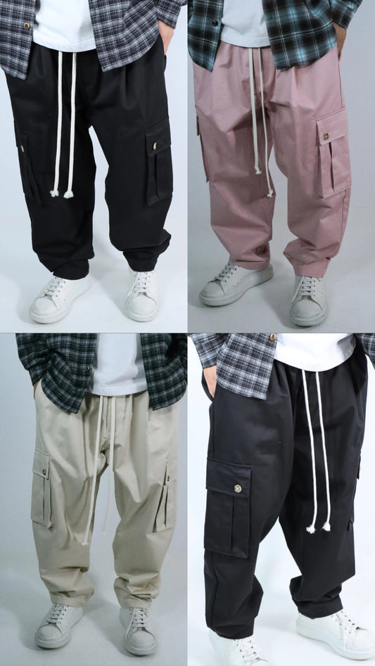 pantaloni con tasche laterale