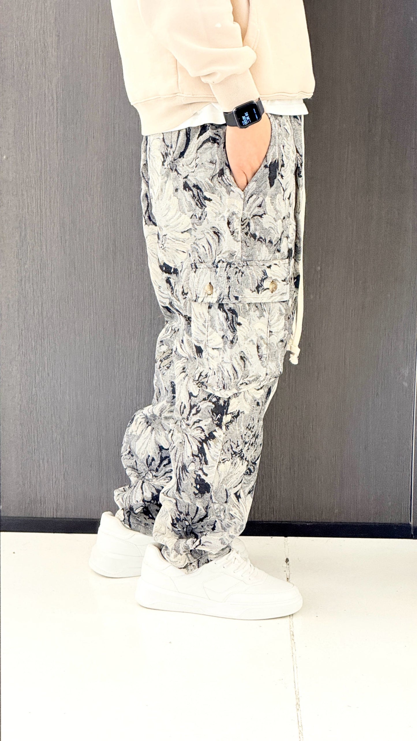 Pantalone Baggy fiorato