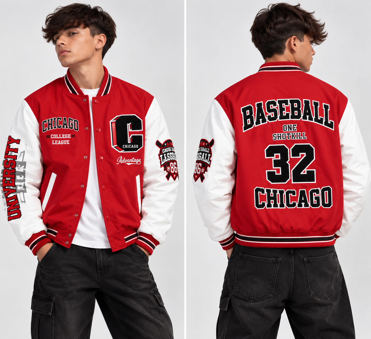 Giubbotto Varsity Chicago Baseball