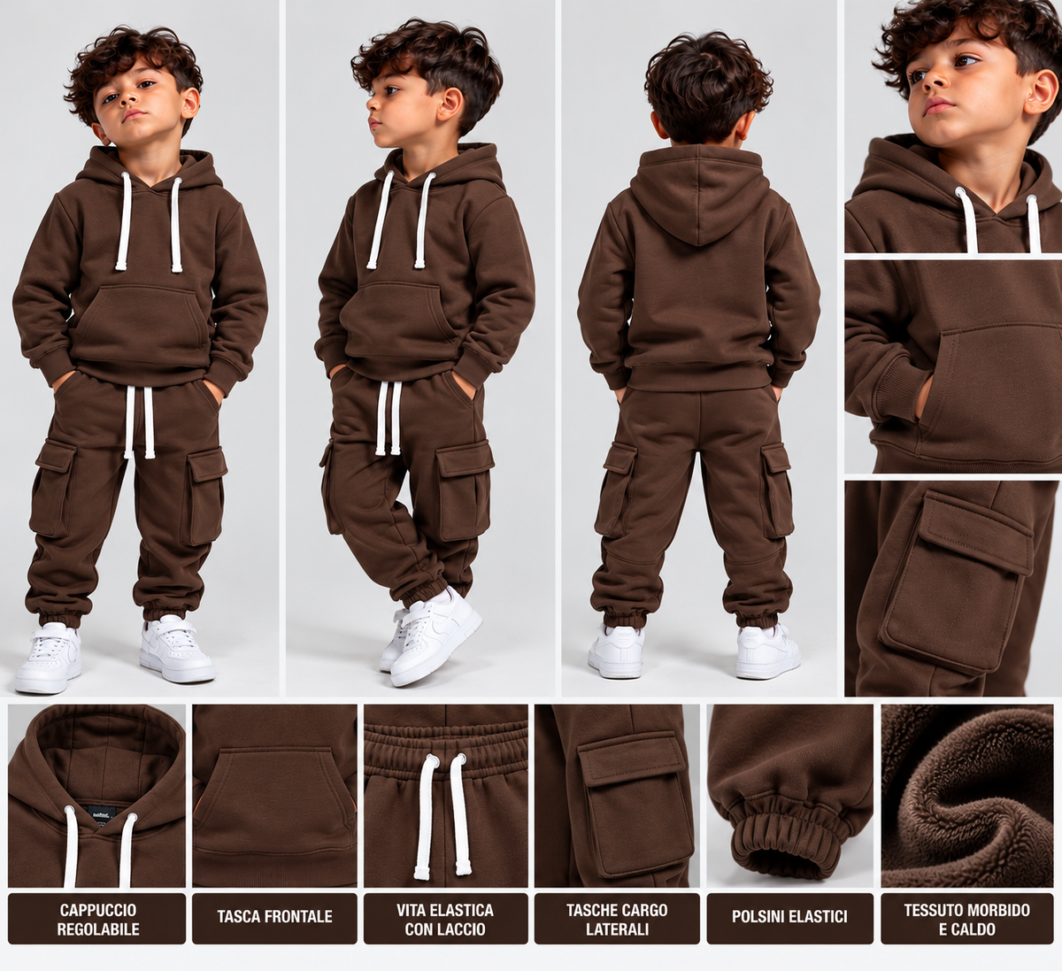 Completo Marrone Bimbi 3-8 anni